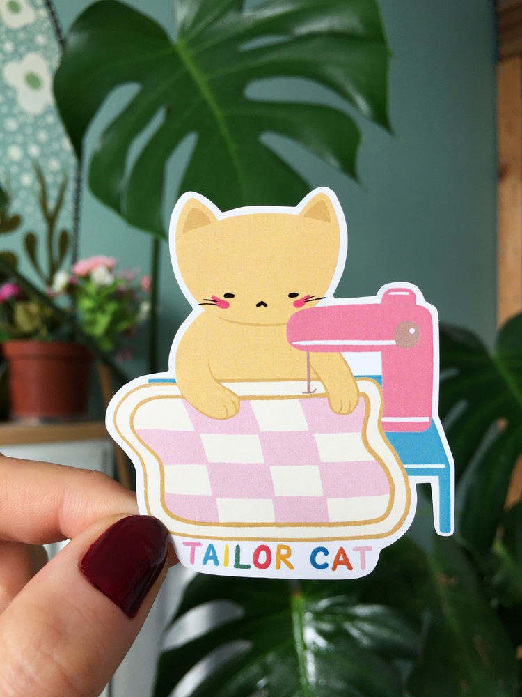 Tailor Cat Sticker