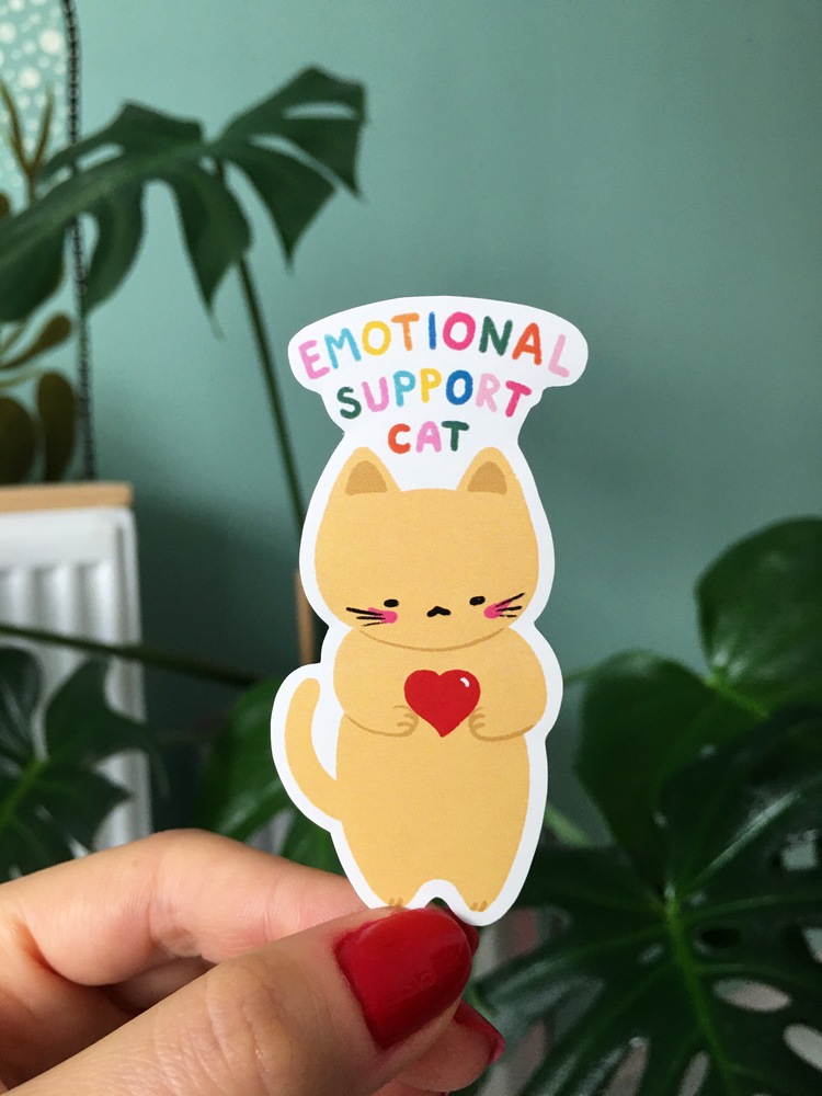 Emotional Support Cat Sticker