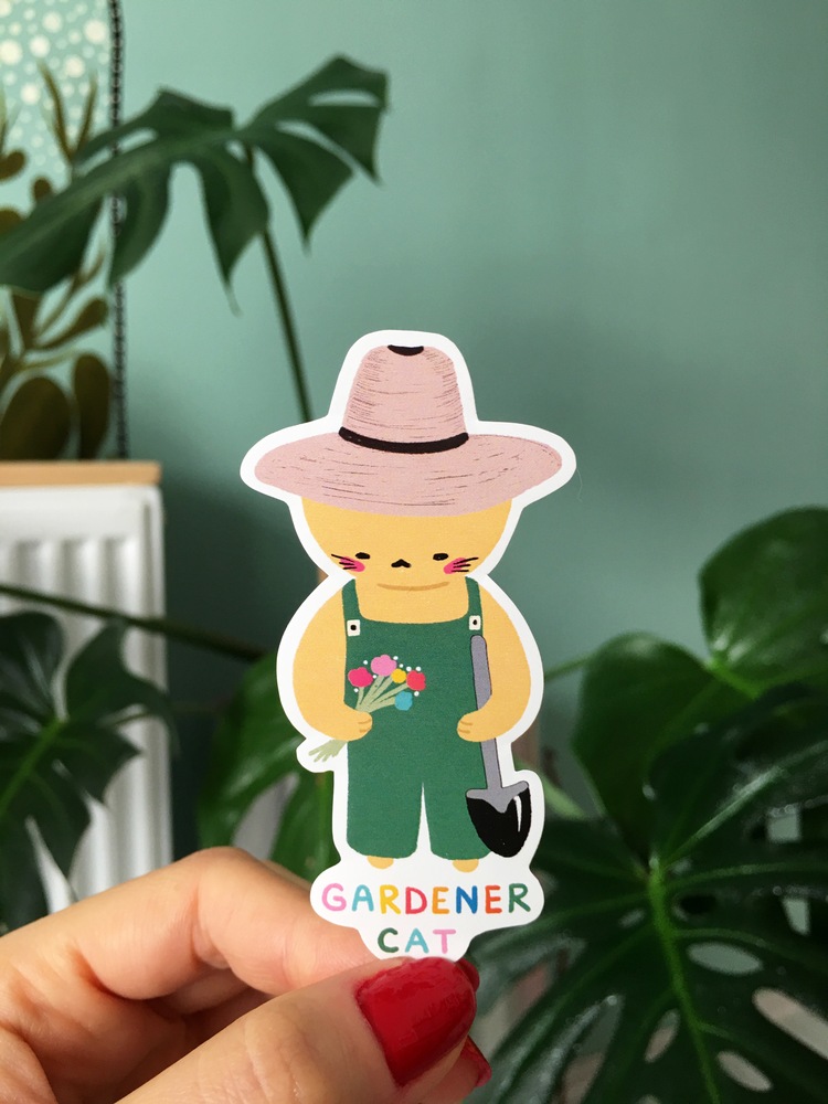 Gardener Cat Sticker