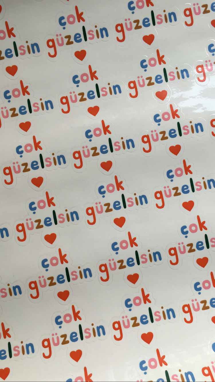 “Çok Güzelsin” Ayna Stickerı