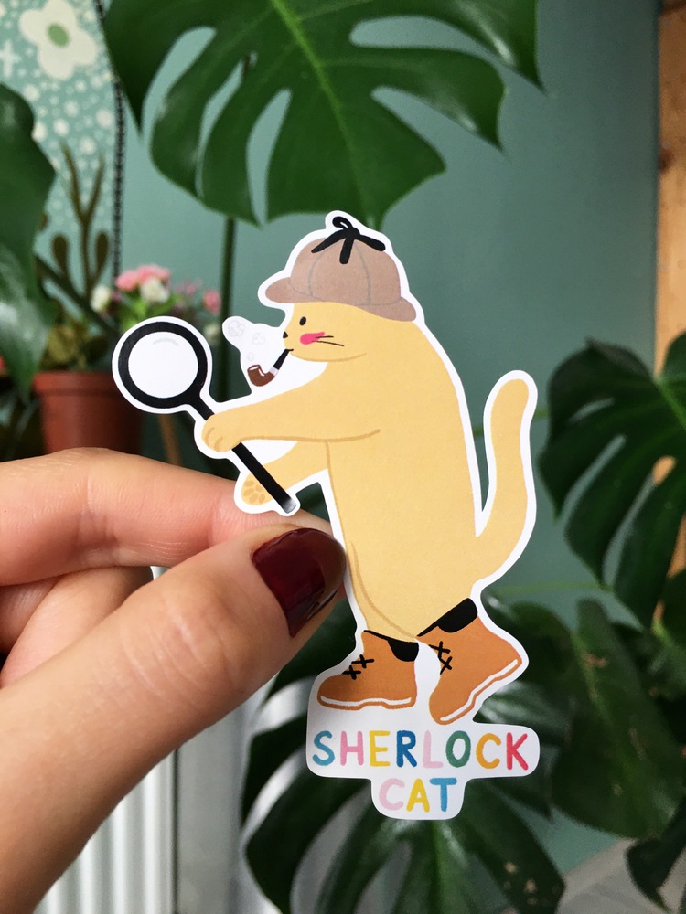 Sherlock Cat Sticker