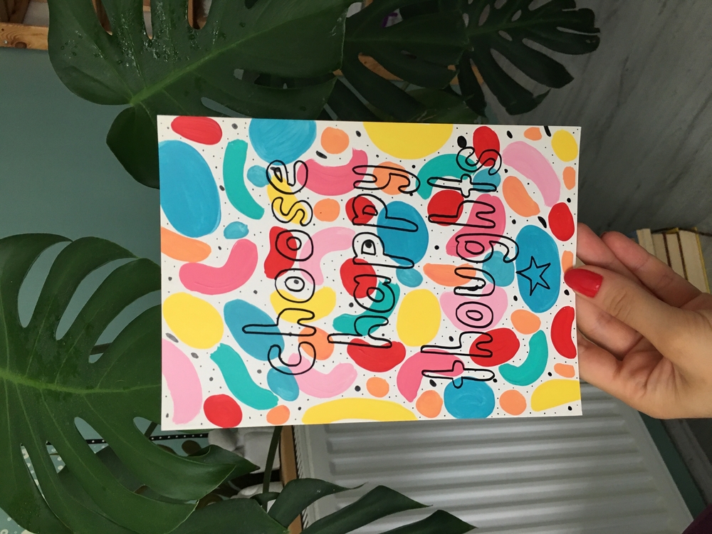 Choose Happy Thoughts Art Print