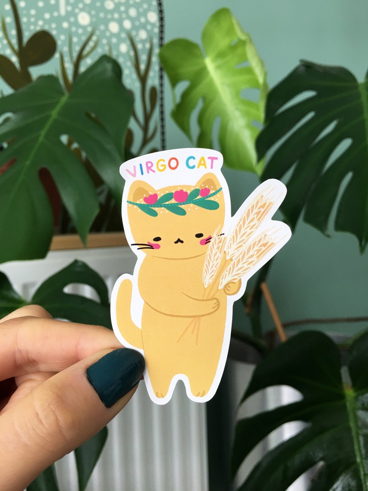 Başak Burcu Kedi Sticker