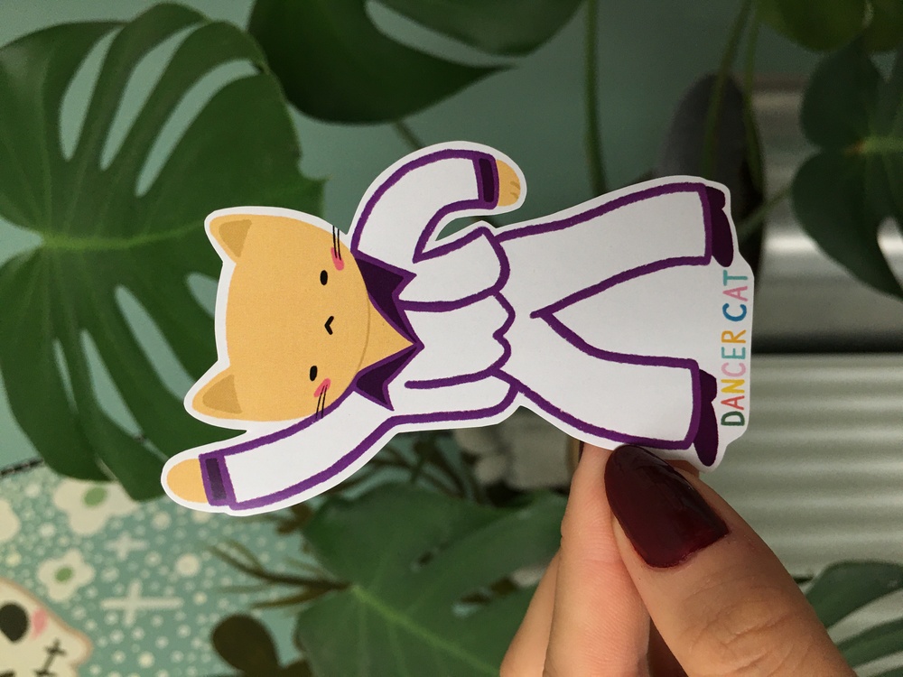 Dancer Cat Sticker