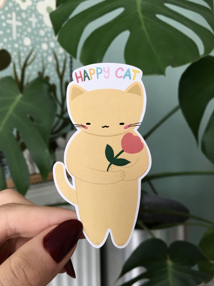 Happy Cat Sticker