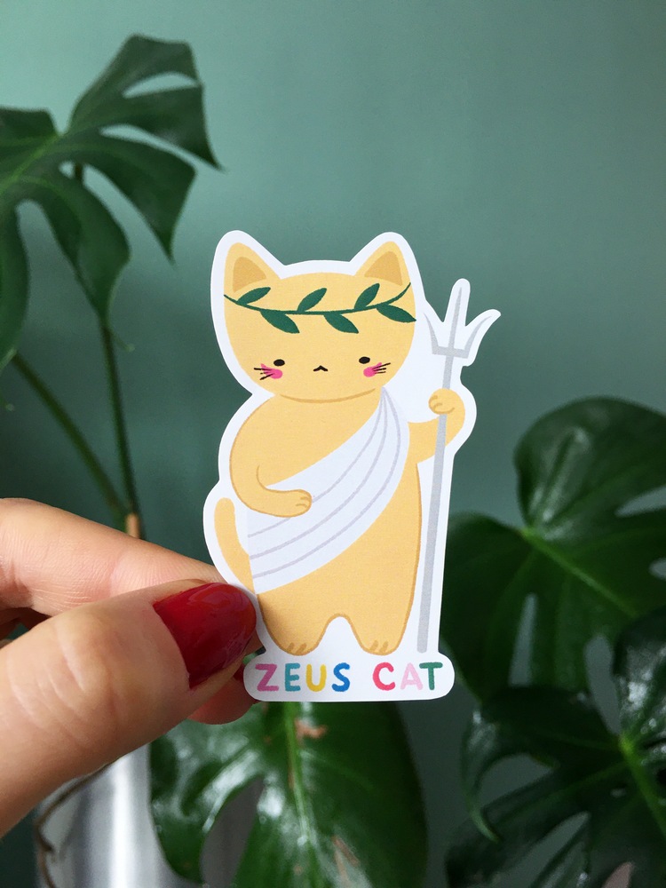 Zeus Cat Sticker