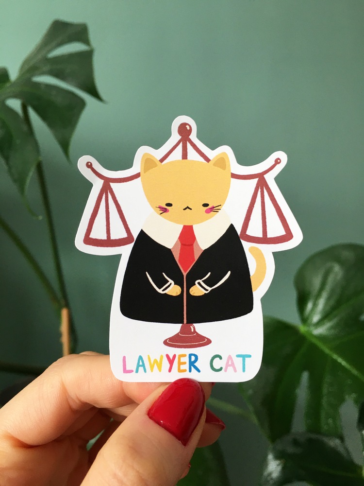 Lawyer Cat Sticker