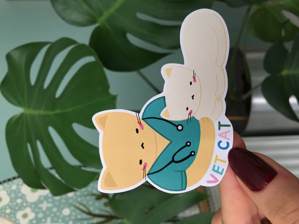 Vet Cat Sticker