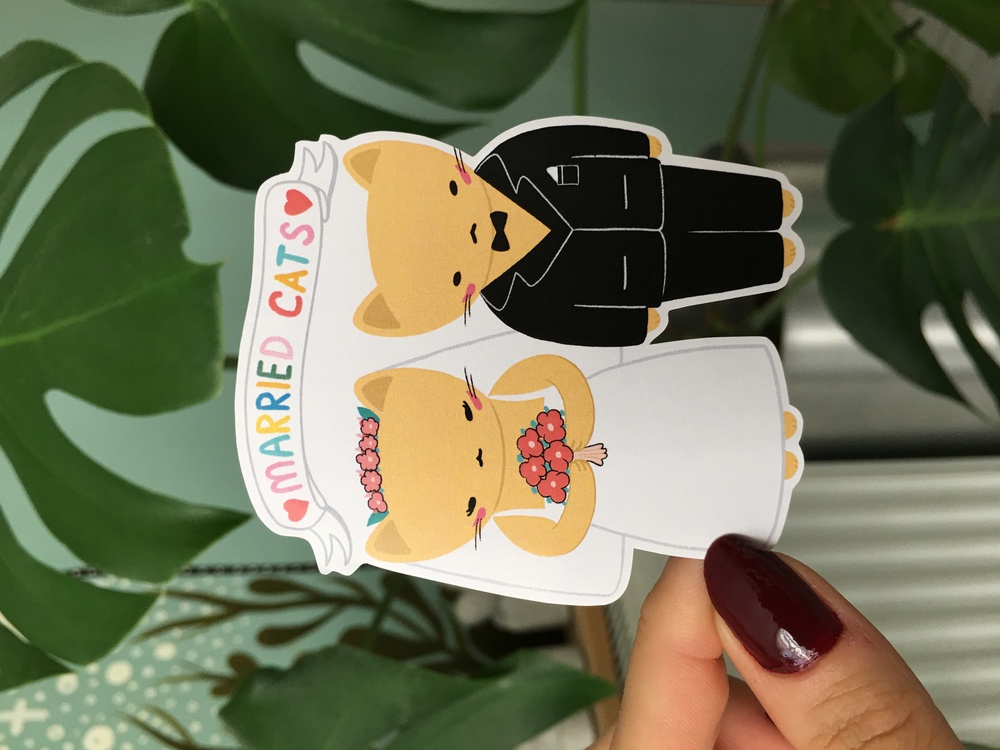 Married Cats Sticker