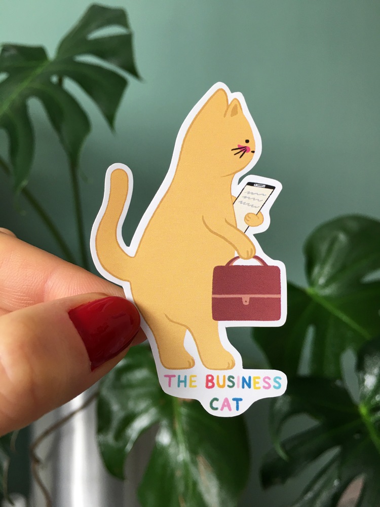 The Business Cat Sticker