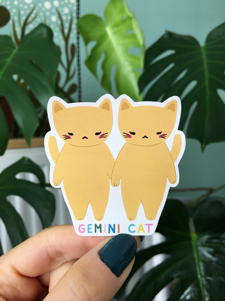İkizler Burcu Kedi Sticker