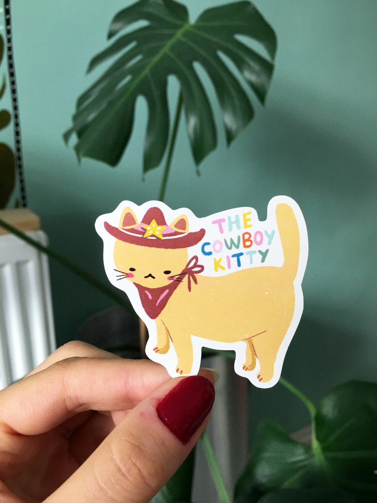 The Cowboy Kitty Sticker