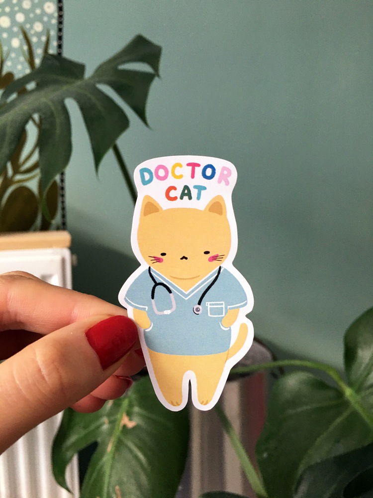 Doctor Cat Sticker