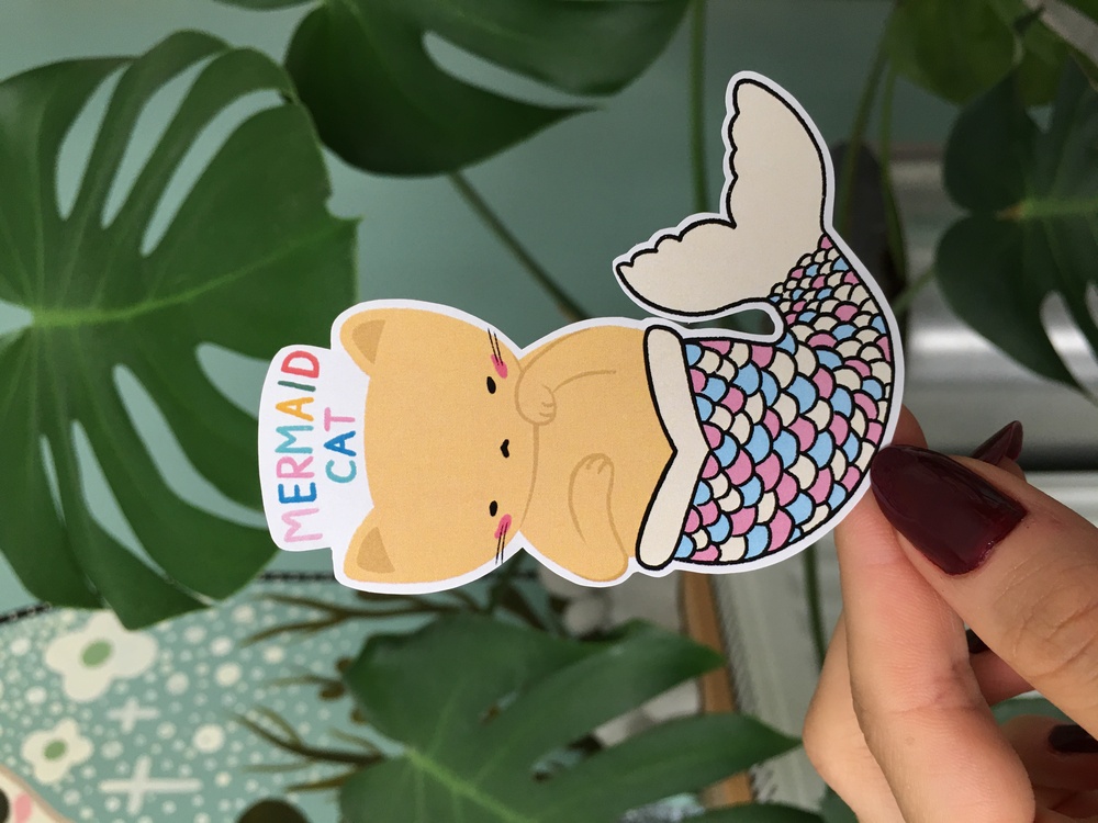 Mermaid Cat Sticker