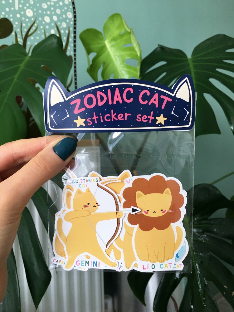 Zodiac Cat Sticker Seti