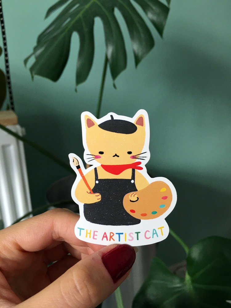 The Artist Cat Sticker