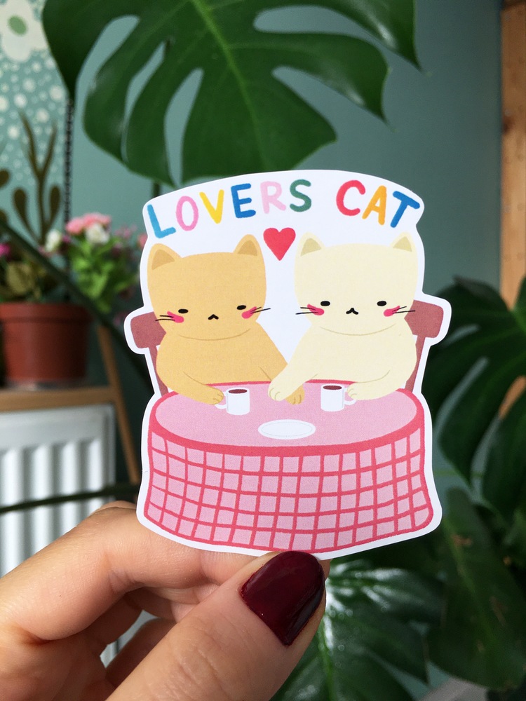 Lovers Cat Sticker