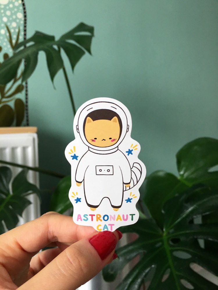 Astronaut Cat Sticker