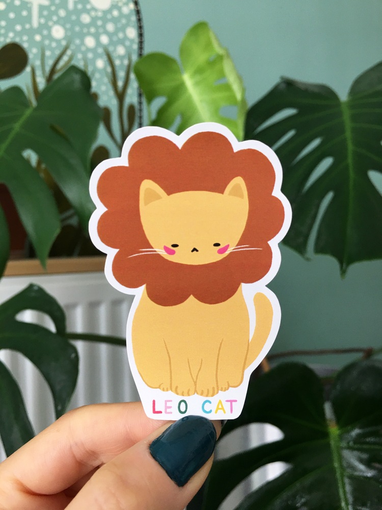 Aslan Burcu Kedi Sticker