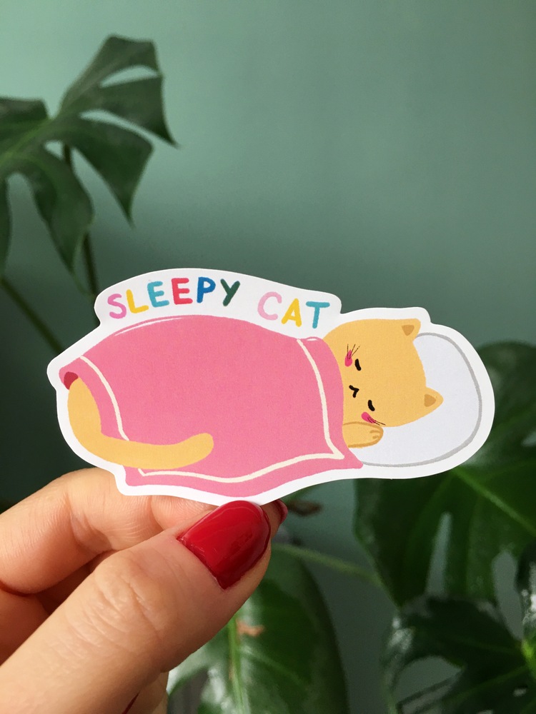 The Sleepy Cat Sticker