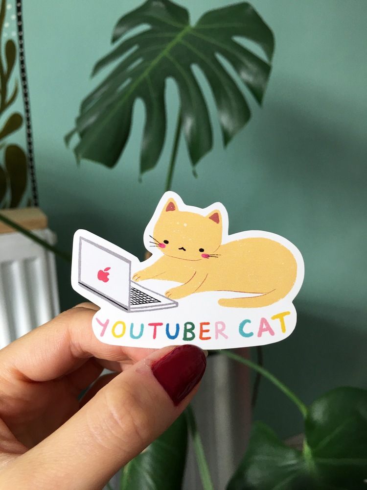 The Youtuber Cat Sticker