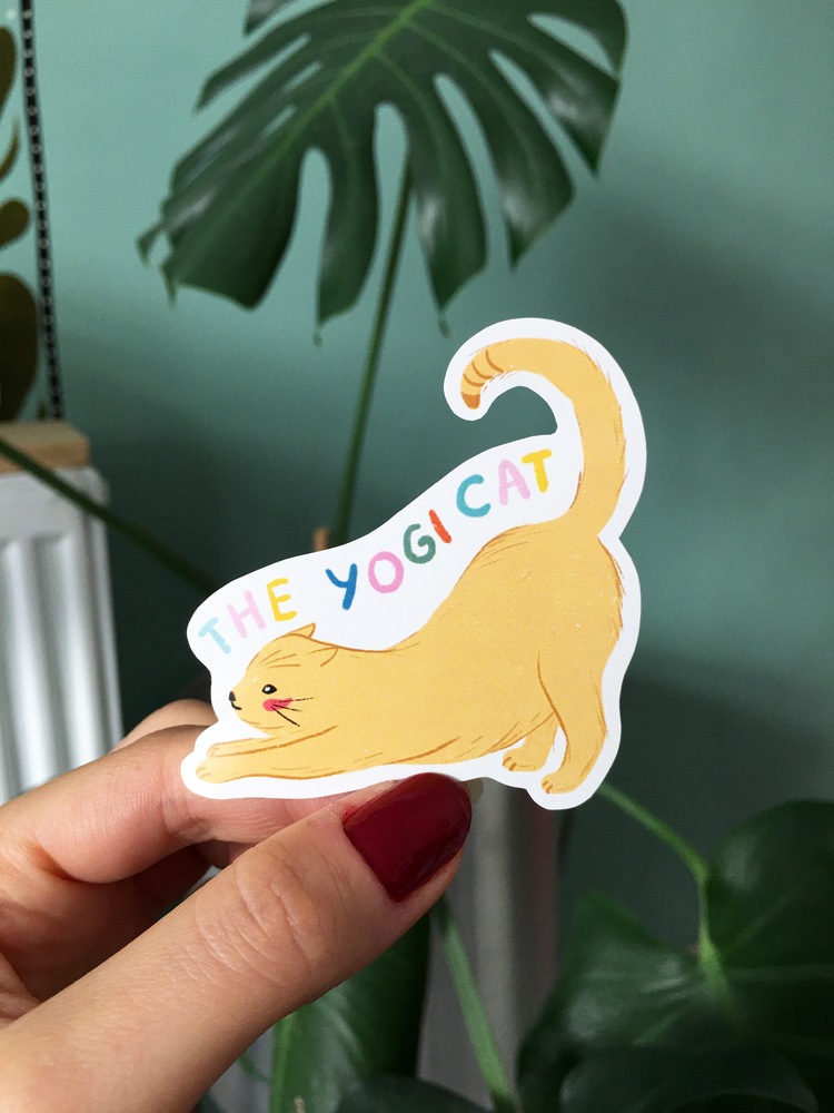 The Yogi Cat Sticker