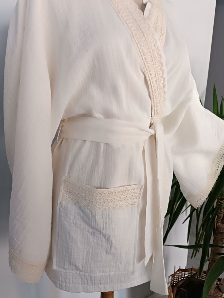organik pamuk Müslin kimono