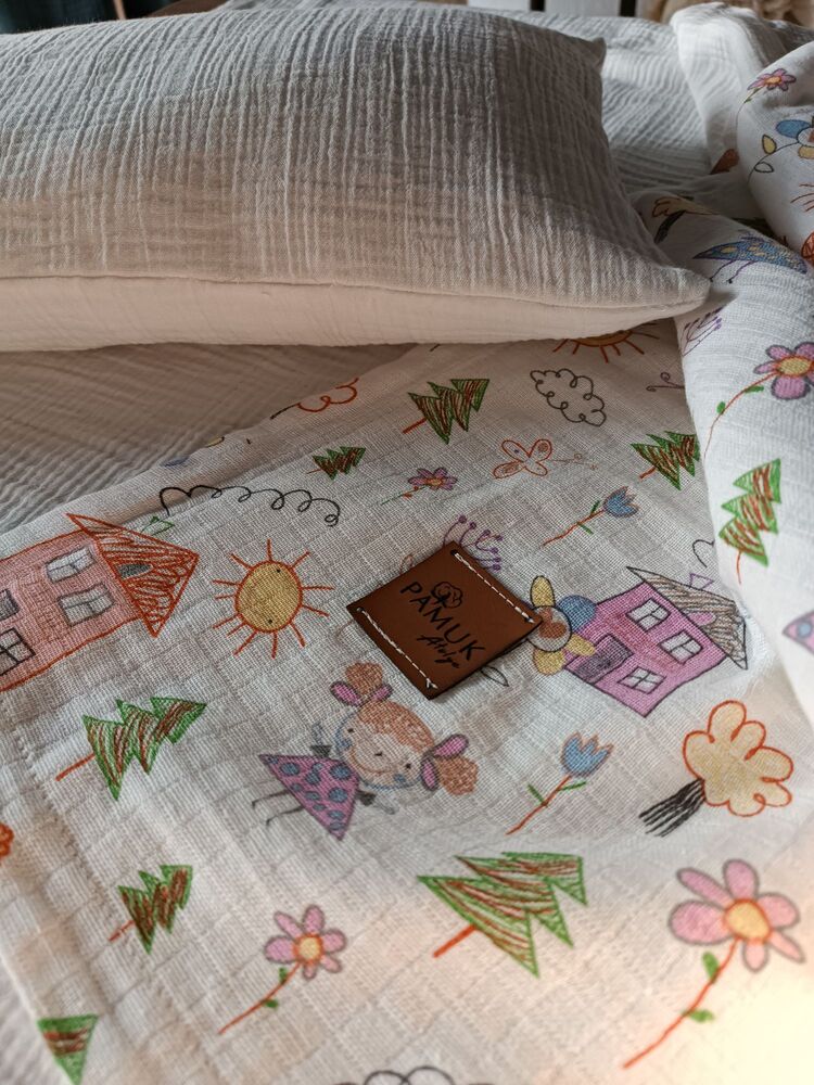 picture desenli pamuk pike baby set