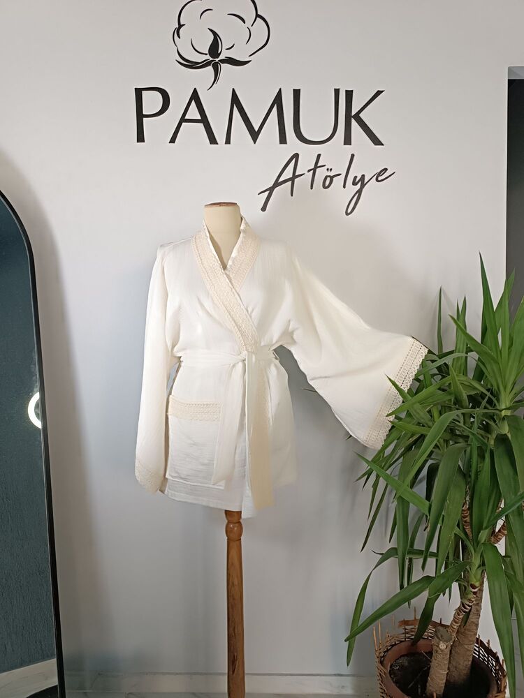 organik pamuk Müslin kimono