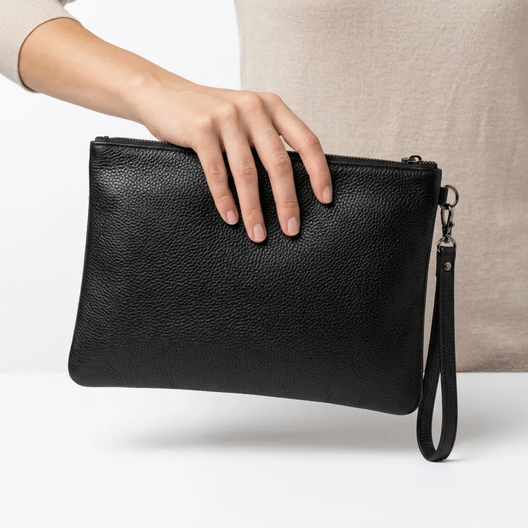 CLUTCH ( El Çanta ) Siyah JUMBO Baskı
