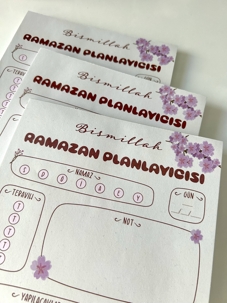 Ramazan planlayıcısı notepad - sakura