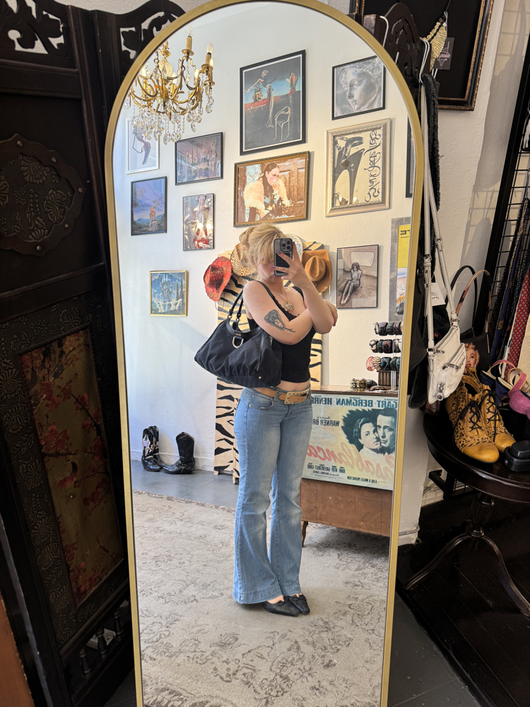 Gucci Black GG Canvas Large D-Ring Hobo Bag