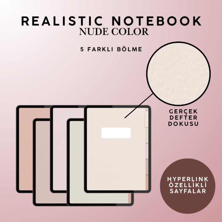 Realistic Notebook Nude Color