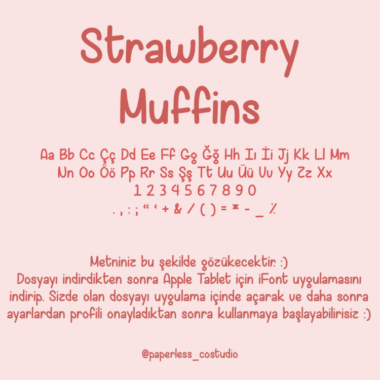 Strawberry Muffins Yazı Fontu