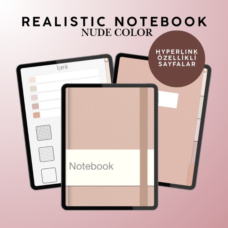 Realistic Notebook Nude Color