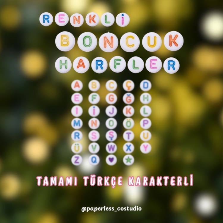 Renkli Boncuk Harfler