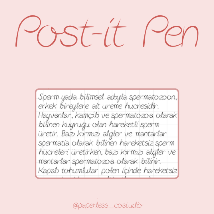 Post-it Pen Yazı Tipi
