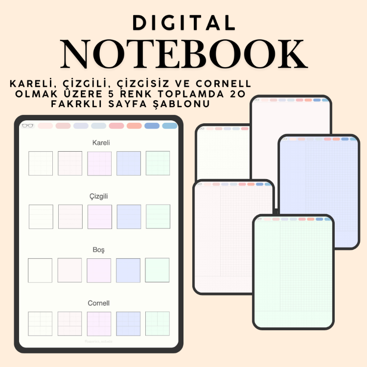 Ivory 8 Bölmeli Notebook