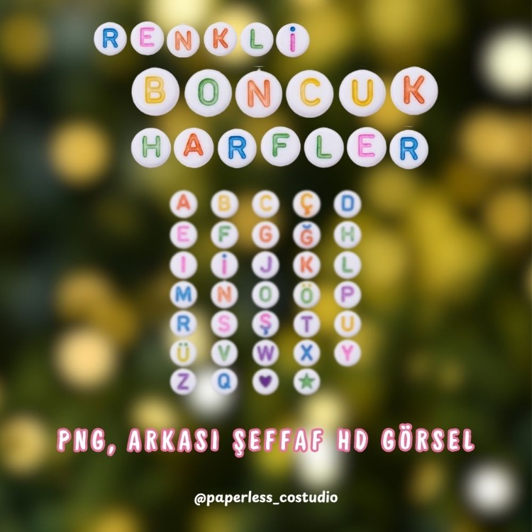 Renkli Boncuk Harfler