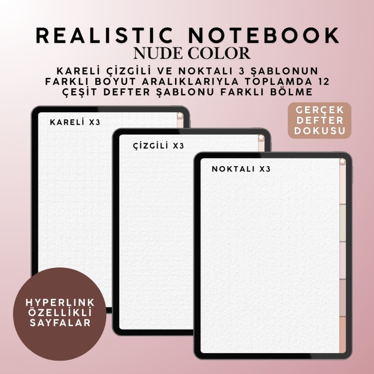 Realistic Notebook Nude Color
