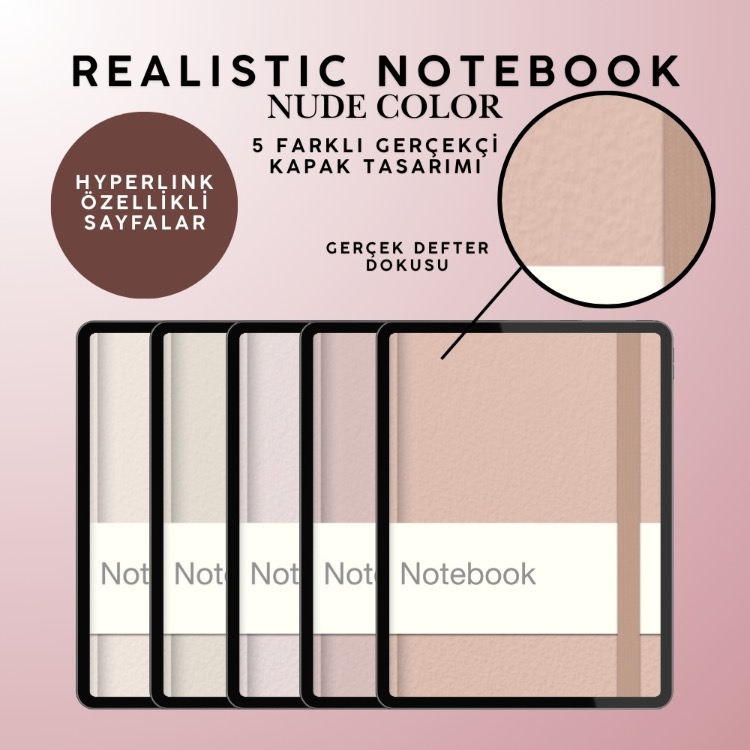 Realistic Notebook Nude Color