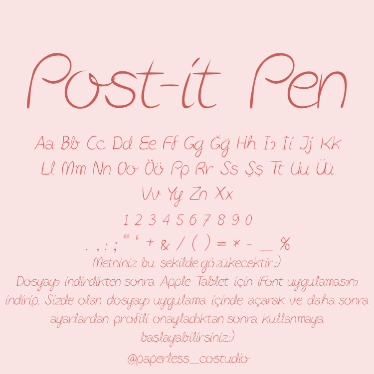 Post-it Pen Yazı Tipi