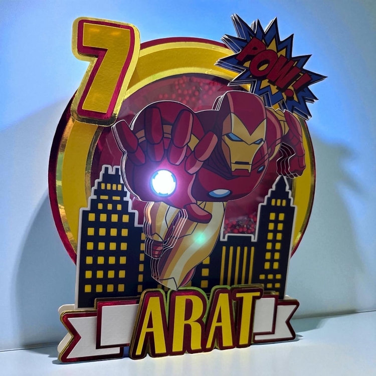 Ironman Işıklı Caketopper