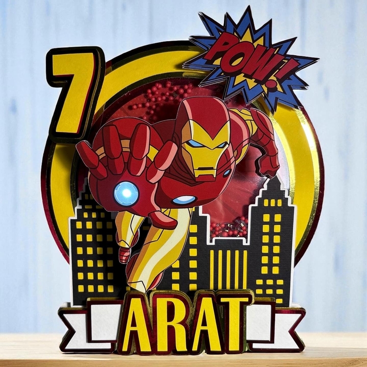 Ironman Işıklı Caketopper