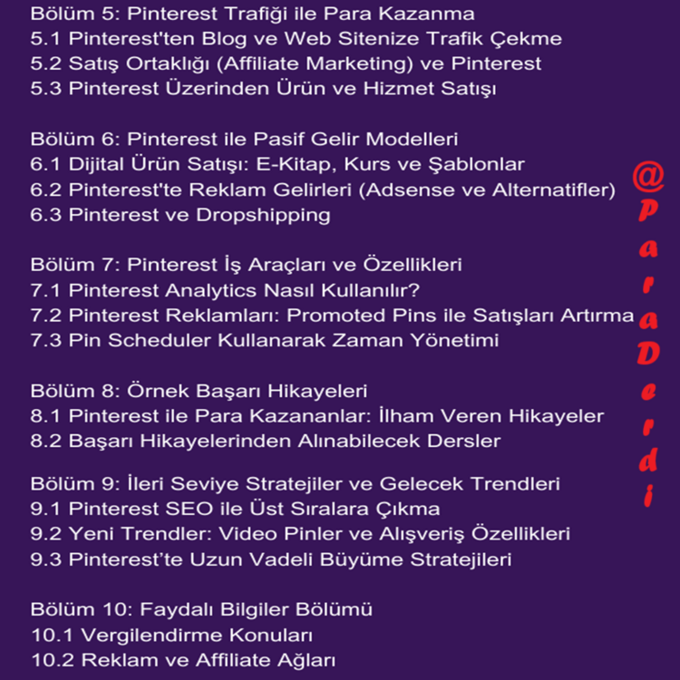 Pinterest’te Kazançlı Büyüme Rehberi – E-Kitap PDF