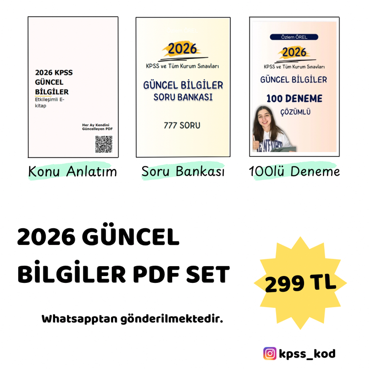 2026 Güncel Bilgiler Set