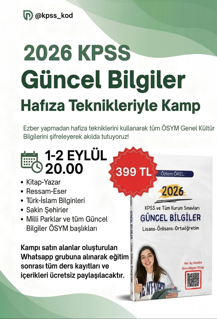 1-2 EYLÜL KAMPI LİSANS/ÖNLİSANS/ORTAÖĞRETİM