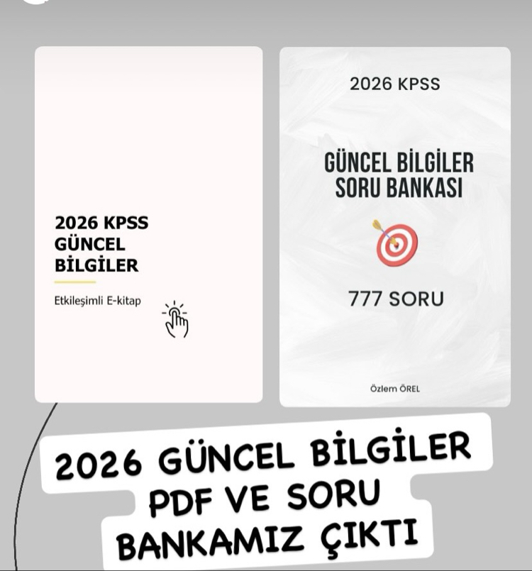 2026 Güncel bilgiler konu anlatım + soru bankası set