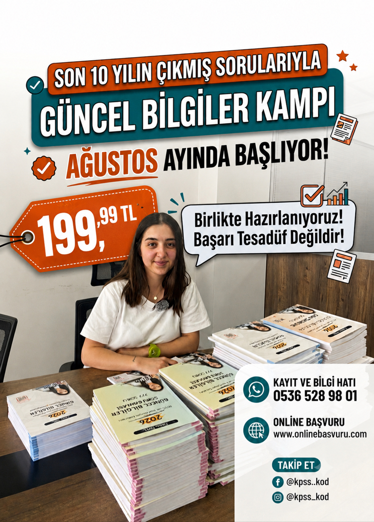 Son 10 Yıl Çıkmış sorular Kamp (1 Ağustos)