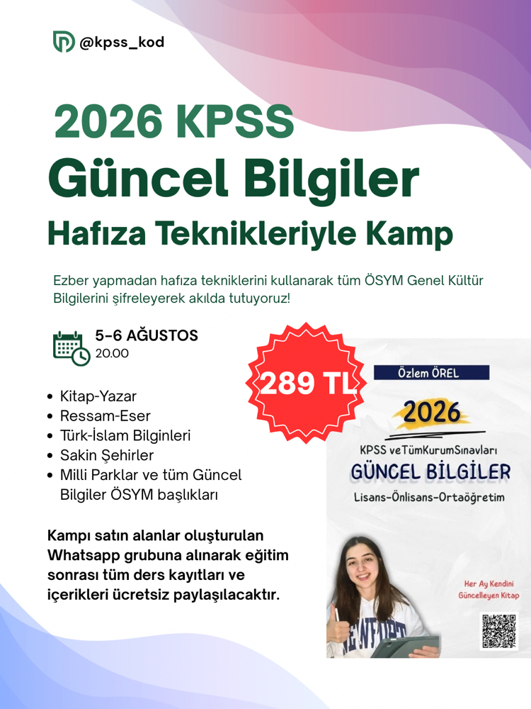 AĞUSTOS GÜNCEL BİLGİLER KODLAMALI KAMPI (5-6 AĞUSTOS)